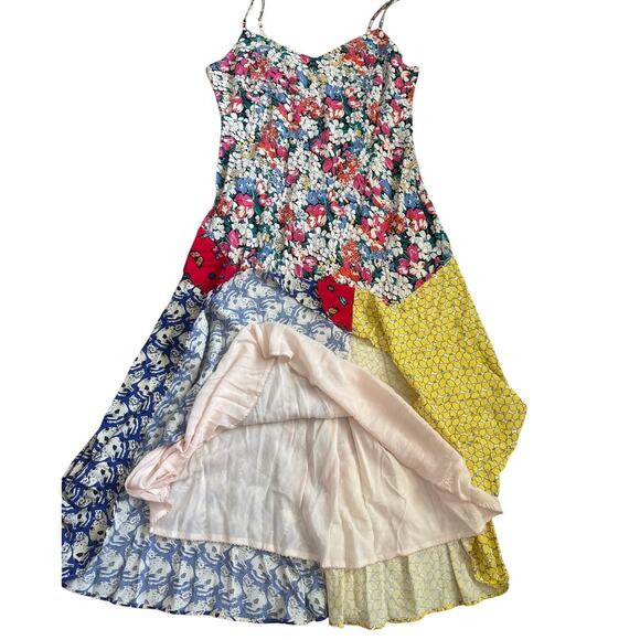 52 Conversations by Anthropologie Colloquial Bias Patchwork Dress Size Medium - Picture 11 of 11
